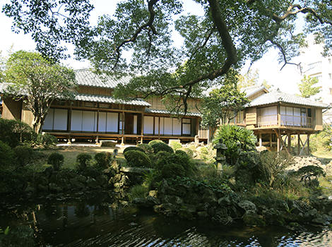 長崎県　石田城五島氏庭園隠殿屋敷